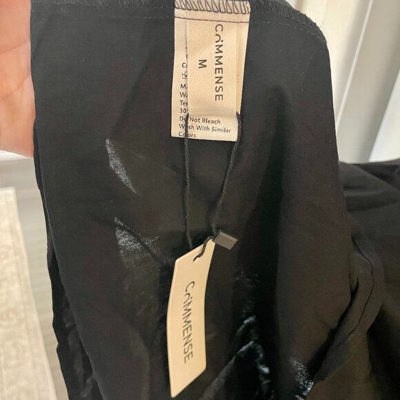 Commense Black Embroidered Spaghetti Strap Long Dress - Picture 5 of 5